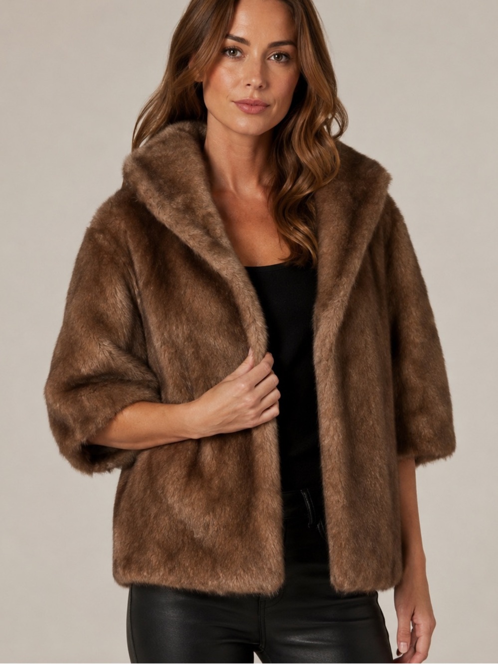Vintage Faux Fur Coat / Stole | 1930s–1950s Old Hollywood Glam
